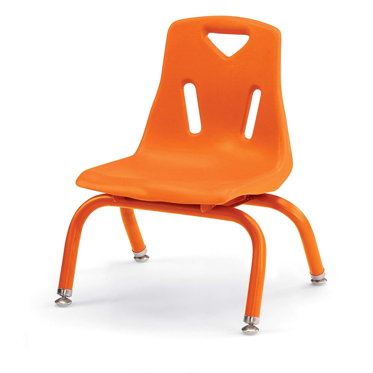 Jonti-Craft Berries 8118JC6114 Stacking Chairs with Powder-Coated Legs, 8" Height, Orange, Pack of 6