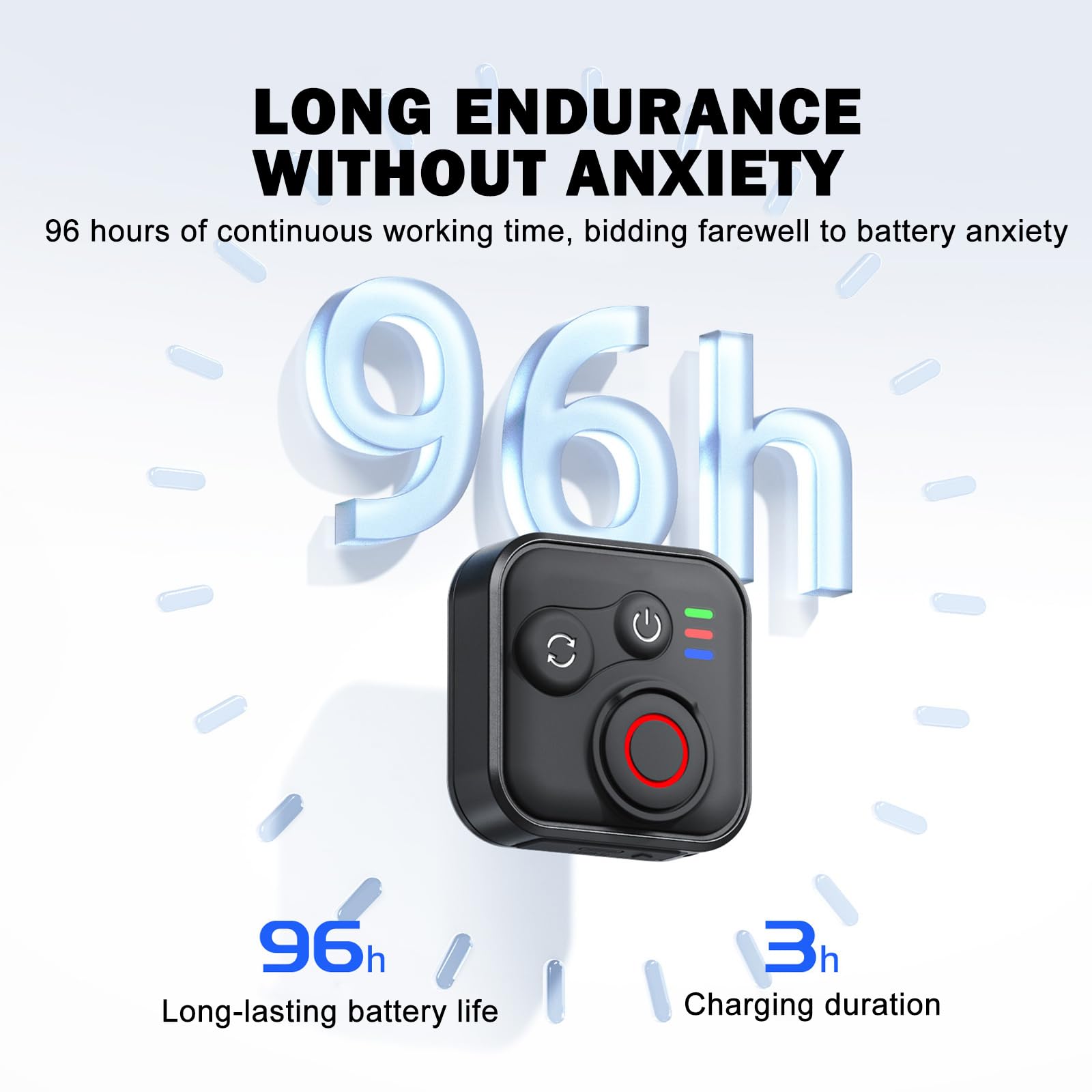 Télécommande GPS Bluetooth : portée de 50 m, télécommande intelligente sans fil avec dragonne pour câble de charge USB, télécommande Bluetooth étanche pour Insta360/Hero/iOS/Android