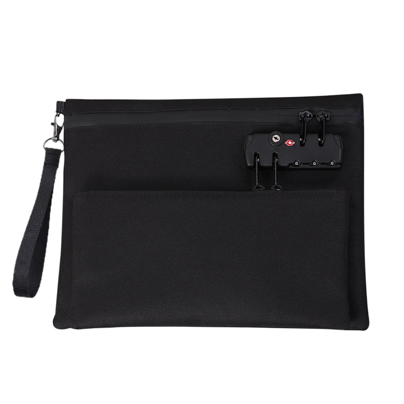 Sac à monnaie double couche compact en tissu sécurisé pour bureau et voyage