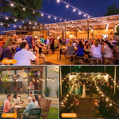 Bdrofn 100FT Solar String Lights Outdoor Waterproof, Solar Patio Lights with Remote Control & 30+2 Dimmable ST38 Edison Bulbs Shatterproof,Solar Powered String Lights for Outside Garden Backyard by Bdrofn - Image 7