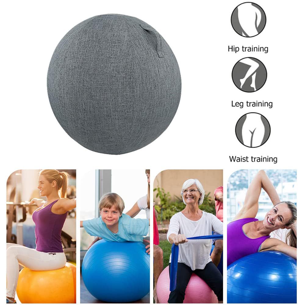 Copertura Protettiva Per Palla Da Yoga in Lino E Cotone, Copertura Per Palla Da Ginnastica Per Esercizi Di Equilibrio, Accessori Per Il Fitness, Copertura Per Palla Da Yoga Per Allenamento
