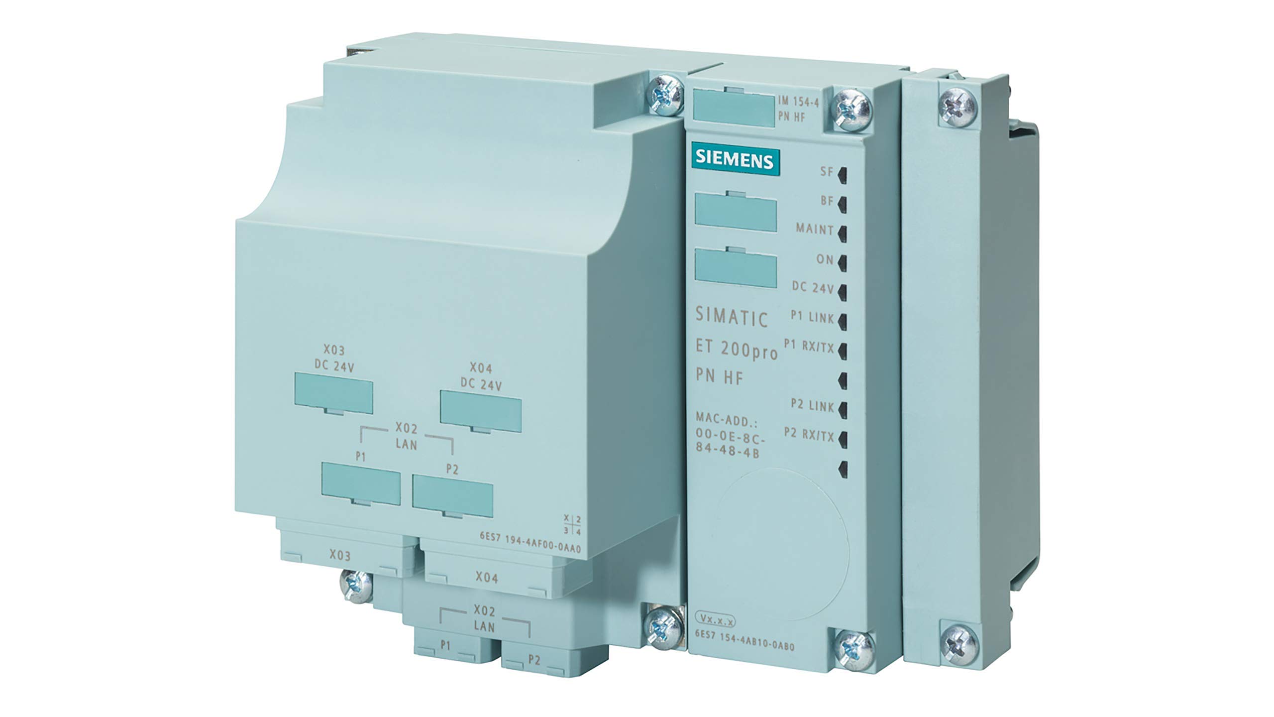 Módulo de conexión Profinet ET200pro Siemens ST76 con doble interfaz RJ45 para redes
