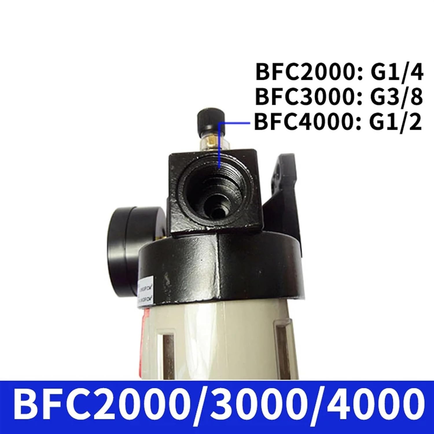 BFC2000 BFC3000 BFC4000 G1/4 G3/8 G1/2 Air Filter Pressure Regulator Valve Lubricator Pneumatic Compressor Oil Separator 1Pcs(Mpa and kgf cm2,BFC3000)
