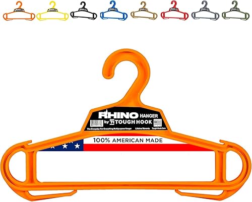 Rhino Hanger  The Everyday for Everything Hanger Fabricado en Estados Unidos  Capacidad de carga de 200 libras  Percha estándar grande de grado