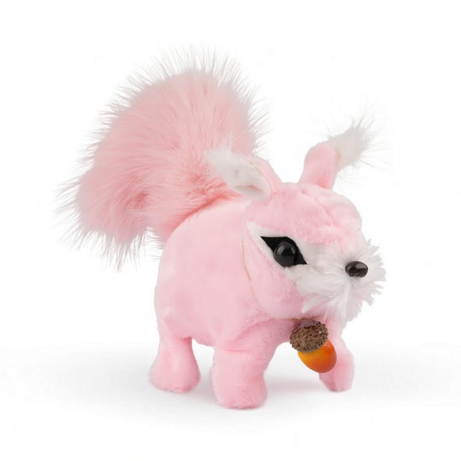 harayaa Children Animated Figure Walking Squirrel Toy Talking Animal Stuffed Doll Interactive Pet With Moving Mouth And Suitable for indoor play birthdays gift giving, Pink
