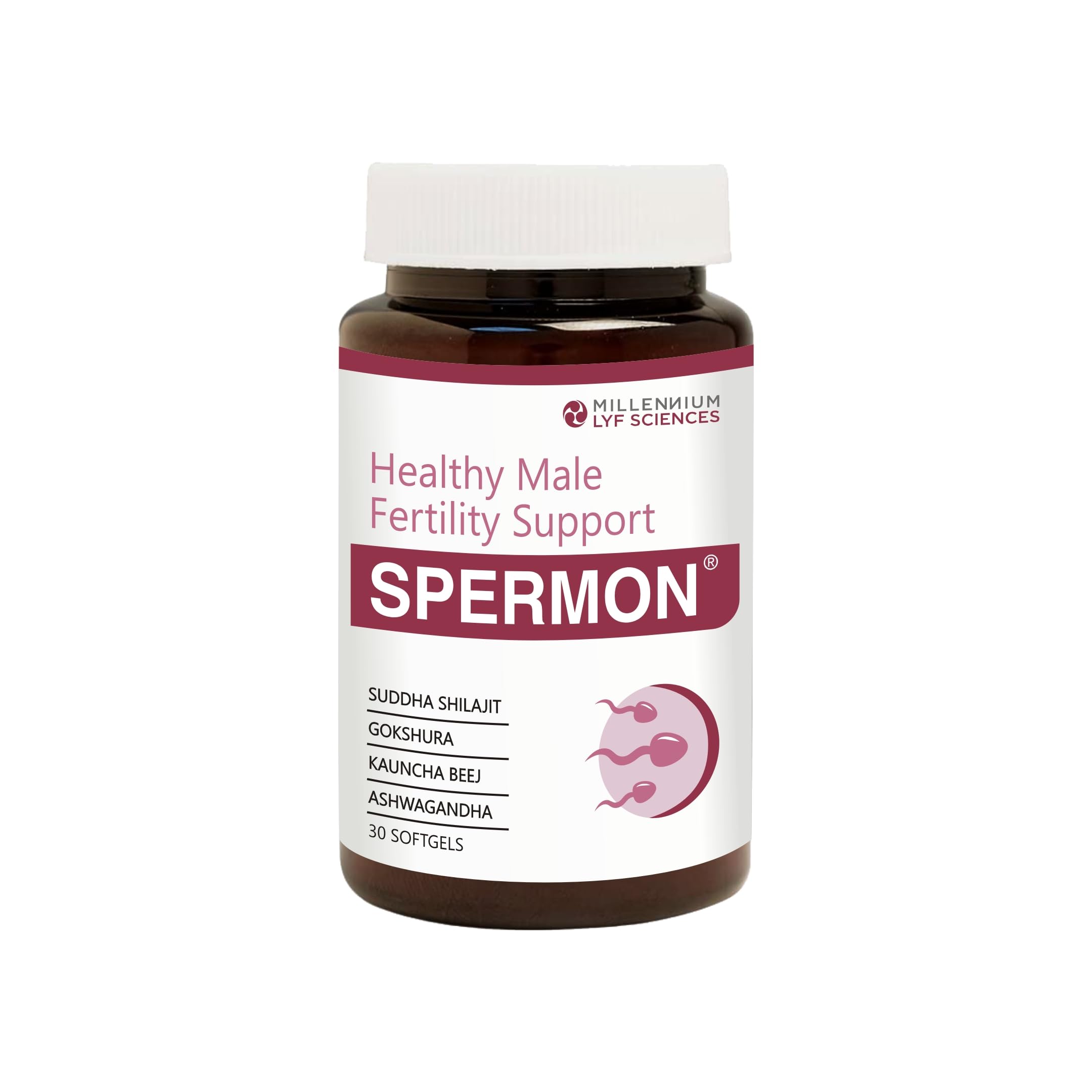 Spermon Softgels For Healthy Male Fertility Support | Enhances Sperm Count and Motility | Suddha Shilajit, Gokshura, Kuanchabheej, Ashwagandha, Safed Musli, Salam Misri, Musk Dana | 30 Softgels-picture-21