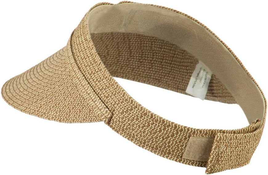 Jeanne Simmons Women's UPF 50+ Visor with Buckle Accent - Brown Tweed