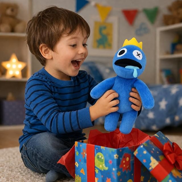 Foto 6 de 8 de wiztex Colección de Juguetes de Peluche Rain-Bow Friends, Juguete de Peluche de 30 cm
