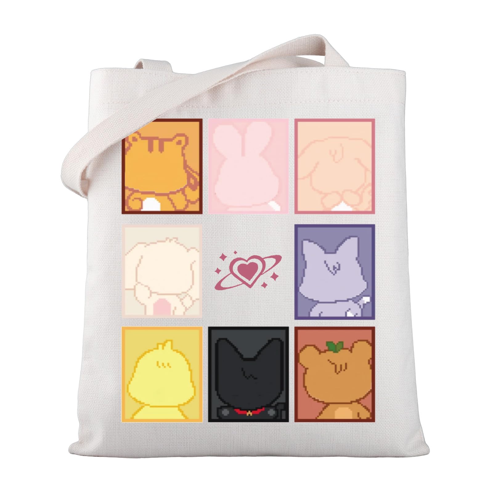 WSNANG Korean Music Group Gift Music Group Members Canvas Tote Bag Music Fans Reusable Grocery Bag Korean Merch