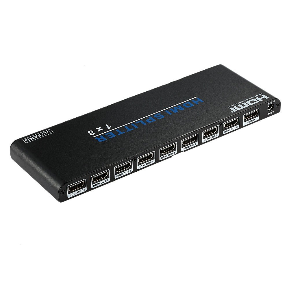 HDMI 2.0 HDMI Divisor 1 entrada 8 salida HDMI adaptador apoyo HDCP 2.2 4 K a 60/30 (2160p) 3d 1080p para Ps3/PS4/Blu-ray/reproductor de DVD a HDMI monitor proyector