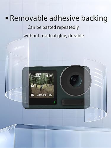 Miniatura 9 de Película protectora para cámara DJI Osmo Action 4Action 3, WUNIAK - Adhesivo de película protectora, resistente a los arañazos y al desgaste,