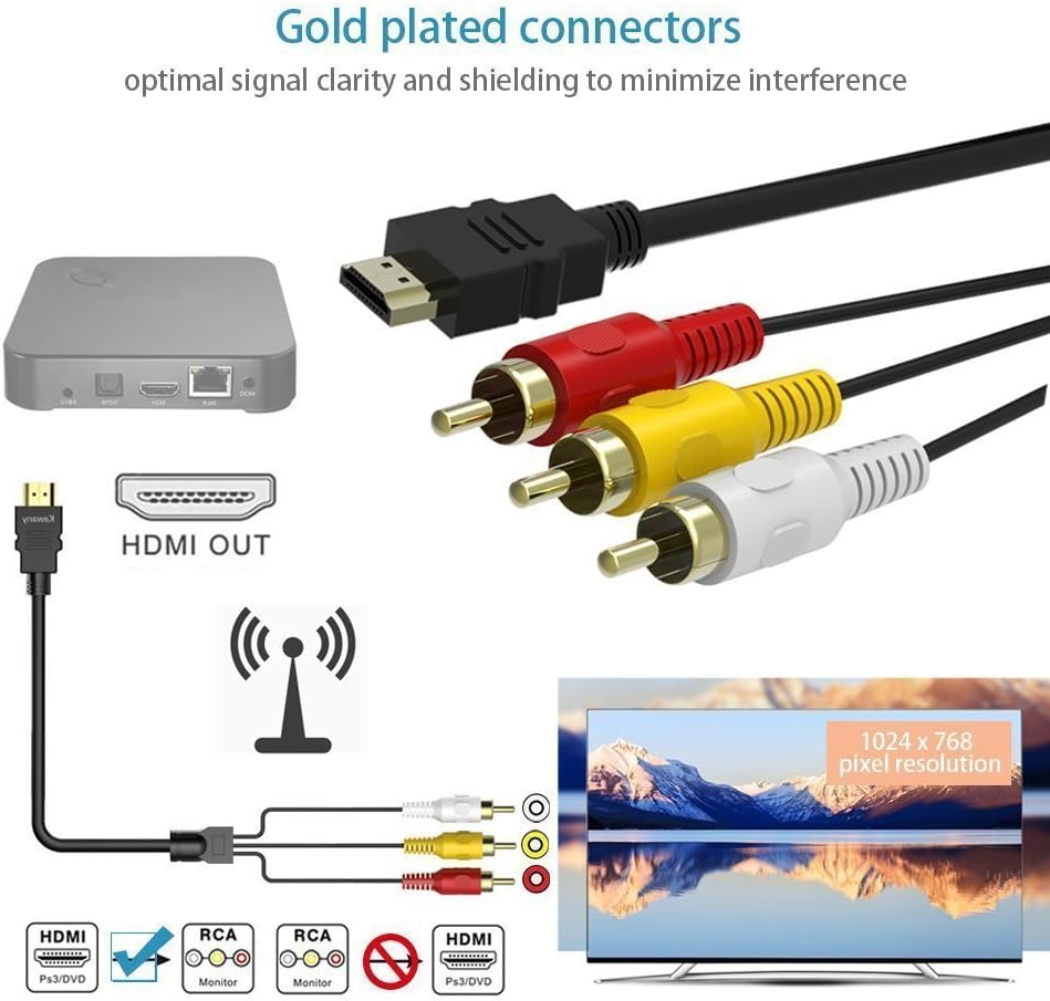 Gold Plated 6ft Premium VGA Cable w/ Digital Optical Audio Port for Microsoft Xbox 360 to TV equipment For PC HDTV