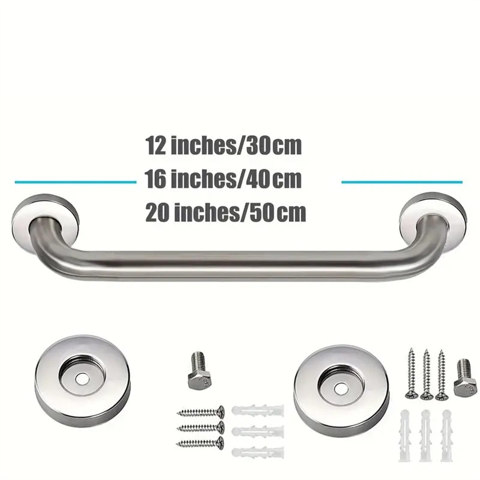 Barra de agarre para baño, rieles de agarre para baño, agarre de acero inoxidable para bañera y ducha, barandillas de seguridad sin barreras, asas antideslizantes para ancianos y discapacitados