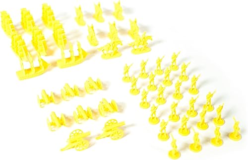napoleónicas & Guerra Civil Miniaturas Militares (Amarillo) de plástico Toy Soldiers Set Infantería, Caballería, Artillería, barcos