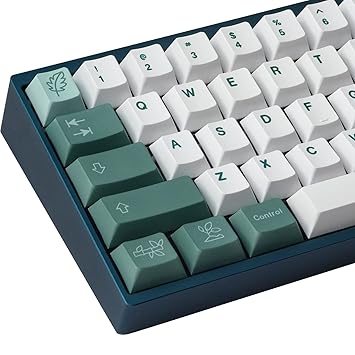 PBT Keycaps 100 Keys Botanical Garden Dye-Sublimation Cherry Profile US/ISO Layout Keycaps for 61/64/68/87 Mechanical Gaming Keyboard