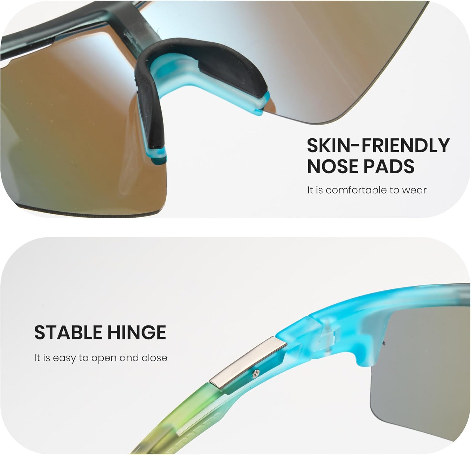 Cyxus Polarized Cycling Glasses Men Women Running Wraparound Sport Sunglasses Bike UV400 Protection P1570 - Image 4