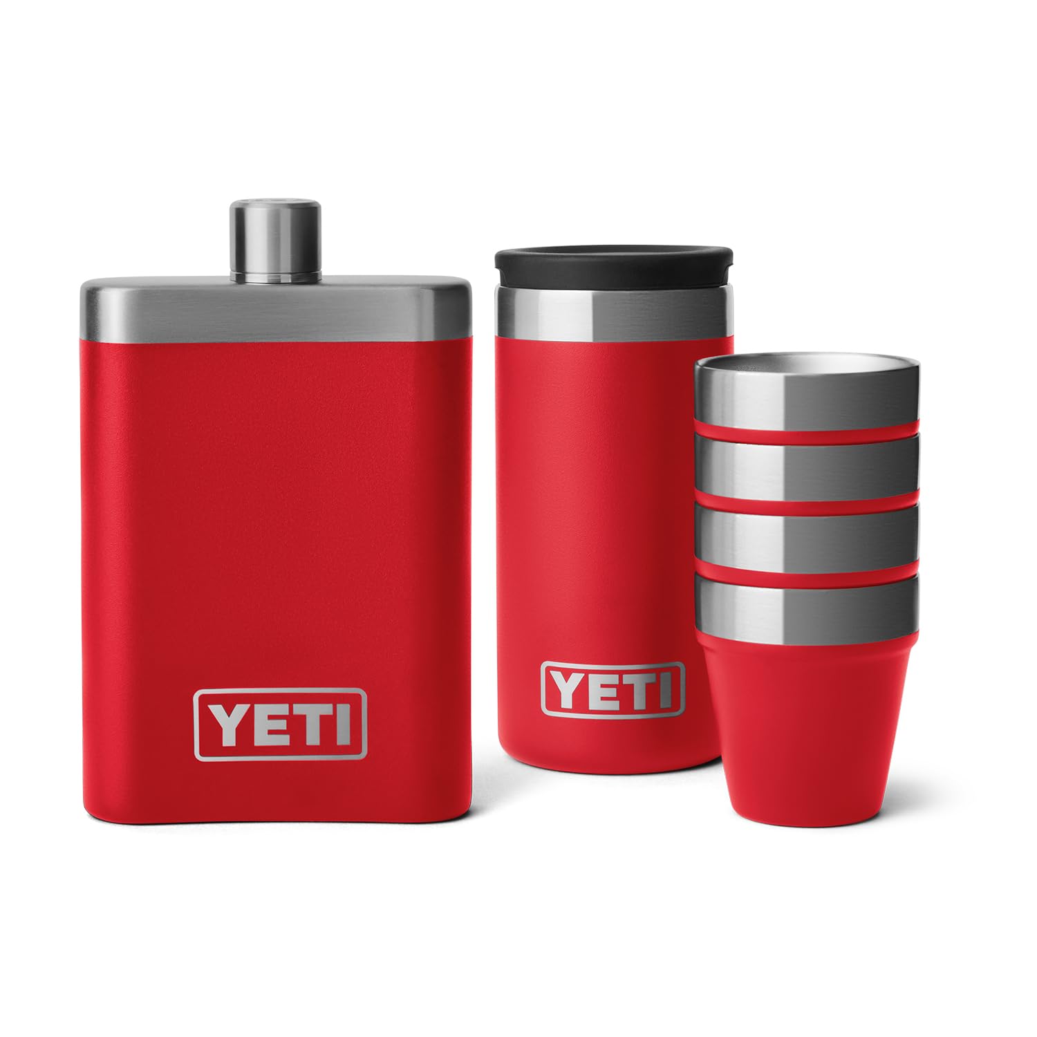 Amazon.com: YETI 7 oz Flask with Color Matching Set of Shot