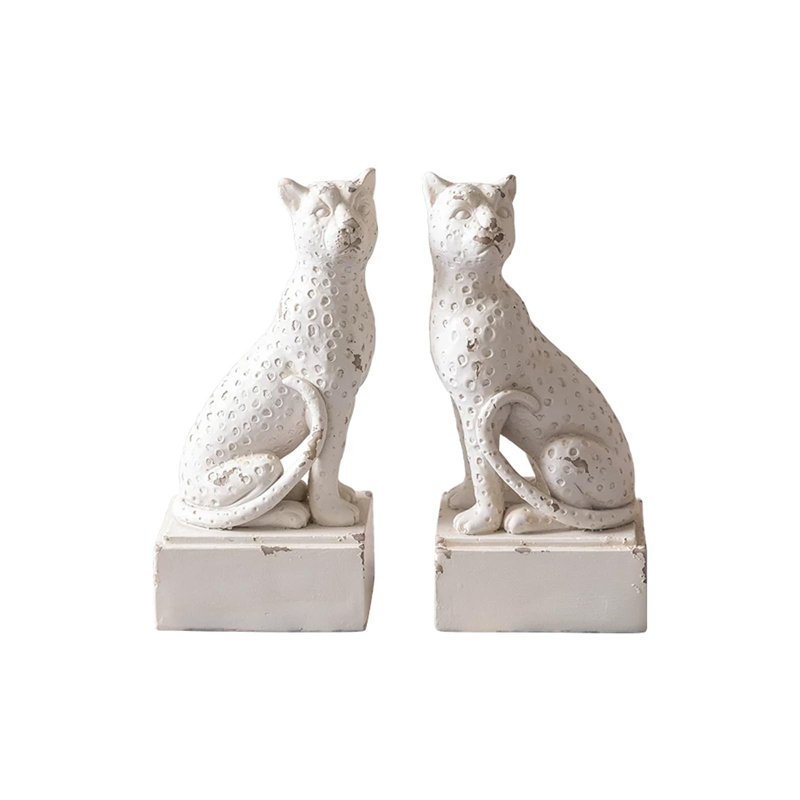 Vintage Animal Bookends for Shelves, Resin Book Stopper Decorative Library Office Desk Organizer, Heavy-Duty Bookend Holder for Home Décor