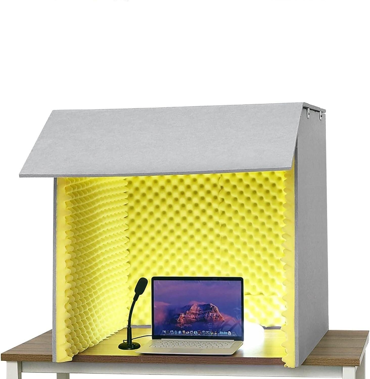 Cabine d'isolation vocale portable, couverture insonorisée de bureau, studio d'enregistrement sonore fait maison, bouclier absorbant l'isolation, condensateur vocal, plate-forme d'isolation de bruit a