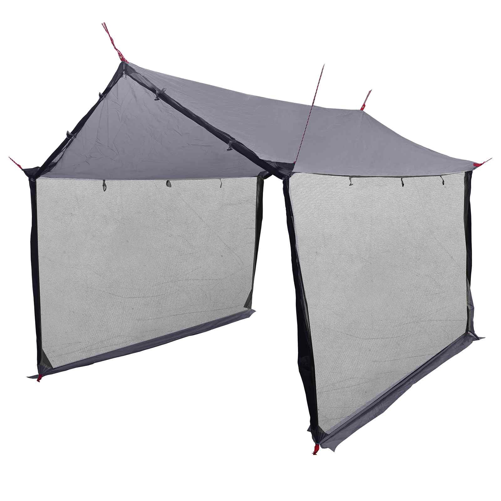 Camping-Tarp mit Netzwänden aus 185T Polyester PU, 340 x 260 x 220 cm für Camping, Wanderung, Festival, Strand, wasserdicht und UVschutz, mit Moskitonetz