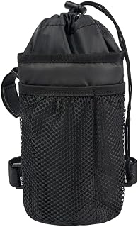 Bicycle Water Bottle Holder Adjustable Insulated Bag | Bike Drink Holder with Mesh Pocket for Phone Storage Cycling Outdoor Exercise
