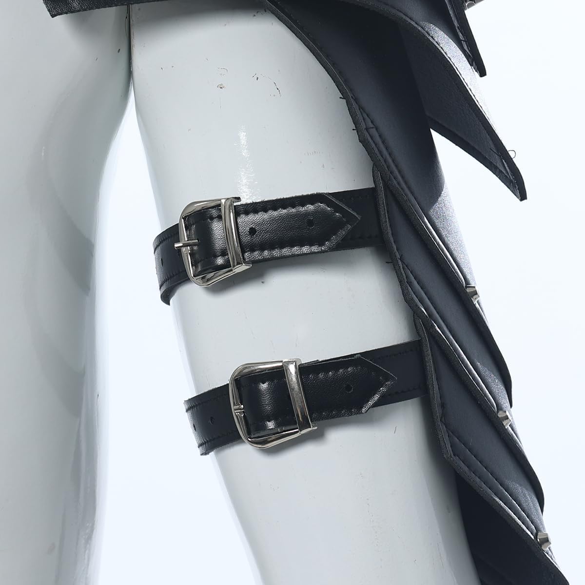 Medieval Spiked Shoulder Harness Punk Faux Leather Adjustable Shoulder Armor Halloween Viking Warrior Guards Costume