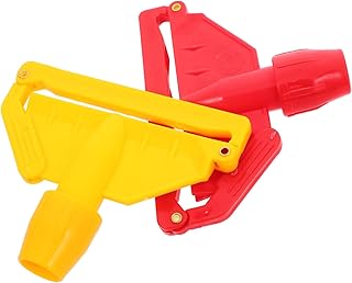 CALLARON 2 Cabezales De Trapeador con Clip Trapeadores Retráctiles para Limpiar Espacios Trapeador con Mango Flexible Escurridor De Repuesto Cubo Amarillo con Escurridor Clip para