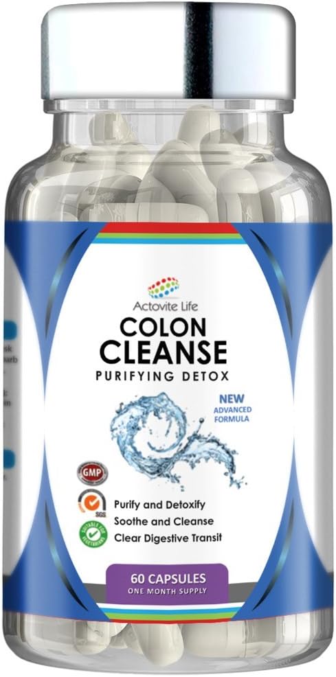 Actovite Life's Herbal Colon Cleanse - Purifying Detox - All Natural Herbal Ingredients - Advanced Formula Utilizing Highest Quality Ingredients For Best Results - High performance - Detoxifying the Colon, Liver & Kidneys - Reducing Bloating For Flatter Stomach - Reducing Water Retention - Improves General Well being – Unblocks Digestive System - Assists in Weightloss - Increases Energy Levels - High strength - One month supply - UK Brand