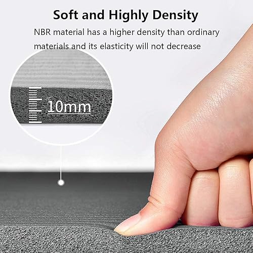 Miniatura 4 de LFS Esterilla de yoga grande  72 x 31.5 x 25 pulgadas, extra ancha y extra gruesa, antideslizante, para ejercicio y fitness, con banda y bolsa de