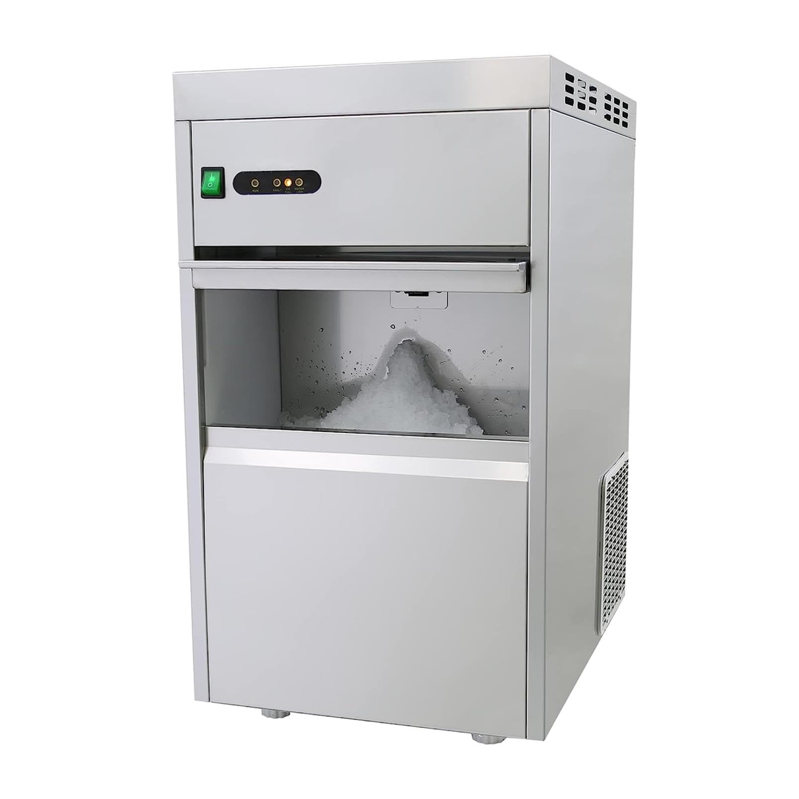 Commercial Ice Maker Machine,25KG/24H Automatic Ice Making Machine,Portable Electric Flake Ice Maker, Stainless Steel Ice Making Machine with 22LBS Capacity,for Seafood Restaurant Bar Cafe (60kg