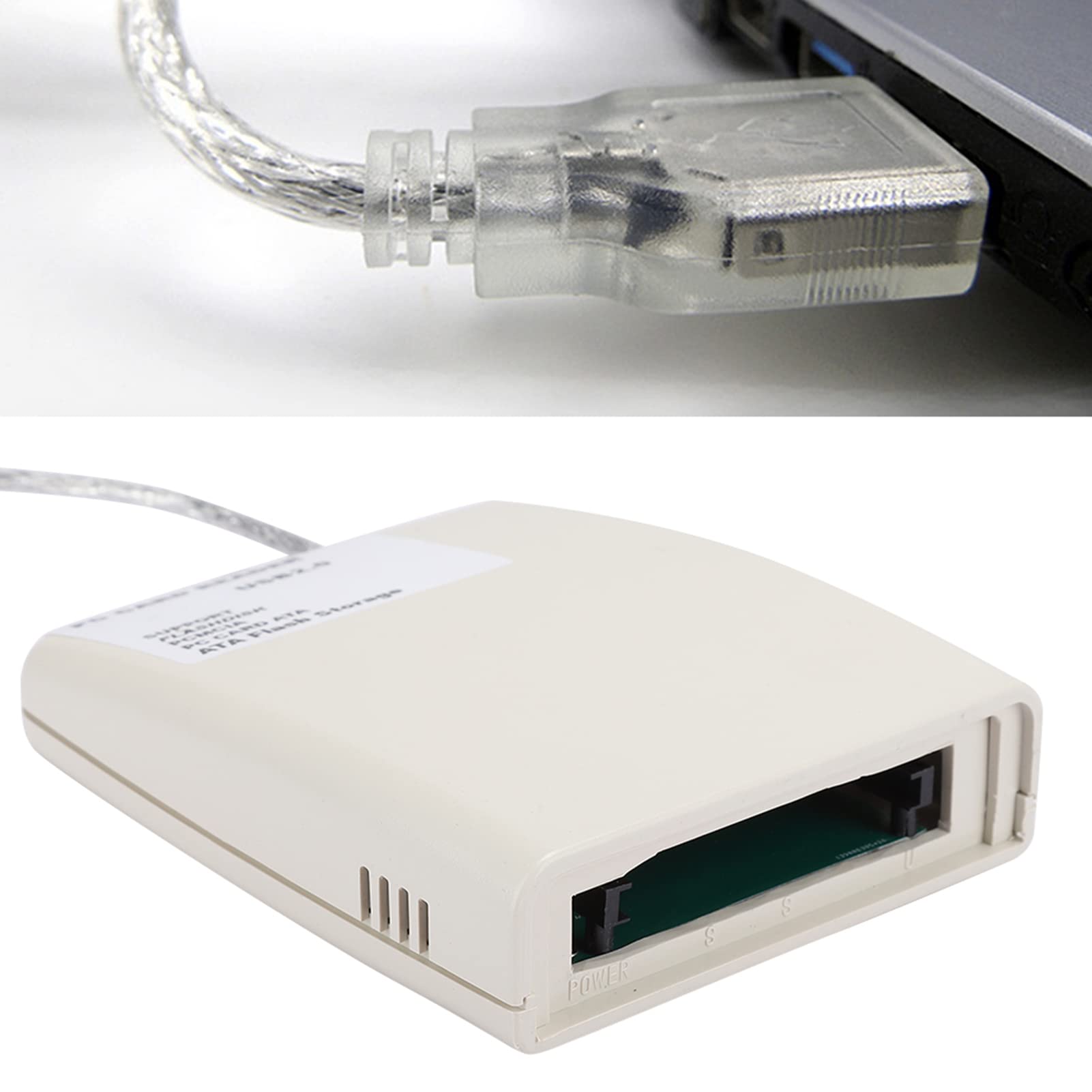 VBESTLIFE Lettore di schede USB 2.0, lettore di schede di memoria industriale PCMCIA ad alta velocità da 68 pin, supporto per la lettura di schede di memoria da 20 MB a 20 G