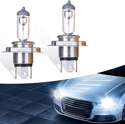 Miniatura 1 de 2 bombillas halógenas H4-55W para automóvil, lámpara de cuarzo de 12 V, haz ultra brillante, haz bajoalto de luz antiniebla, bombilla todo en uno,