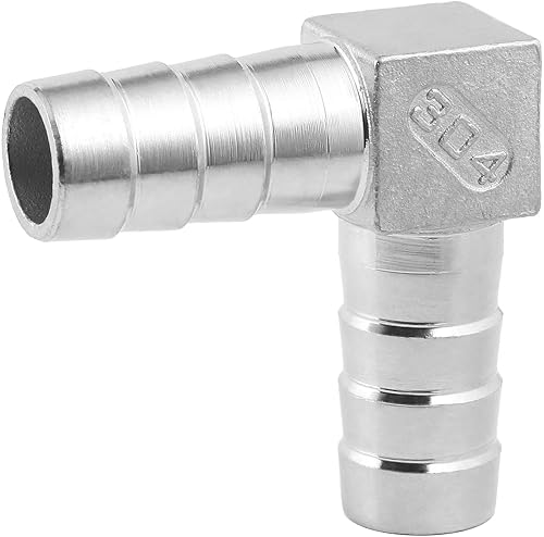 Miniatura 5 de Metaland Acero inoxidable 1" manguera Codo de púas 90 grados L Ángulo recto de púas de montaje de agua Combustible Aire