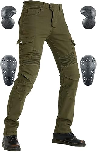 Pantalones de motocicleta, versátiles y duraderos jeans de motocicleta para hombres y mujeres, pantalones de equitación con almohadillas Kenn y