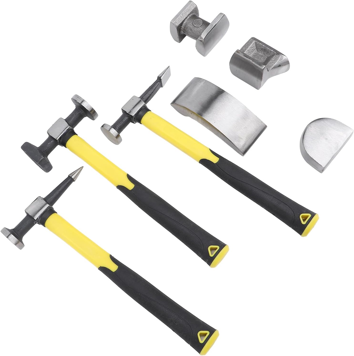 7PCS Auto Body Repair Kit, Carbon Steel Heavy Duty Auto Body Hammer and Dolly Set, Professional Dent Repair Tools with Toolbox for Car Truck Bodywork and Woodworking Projects