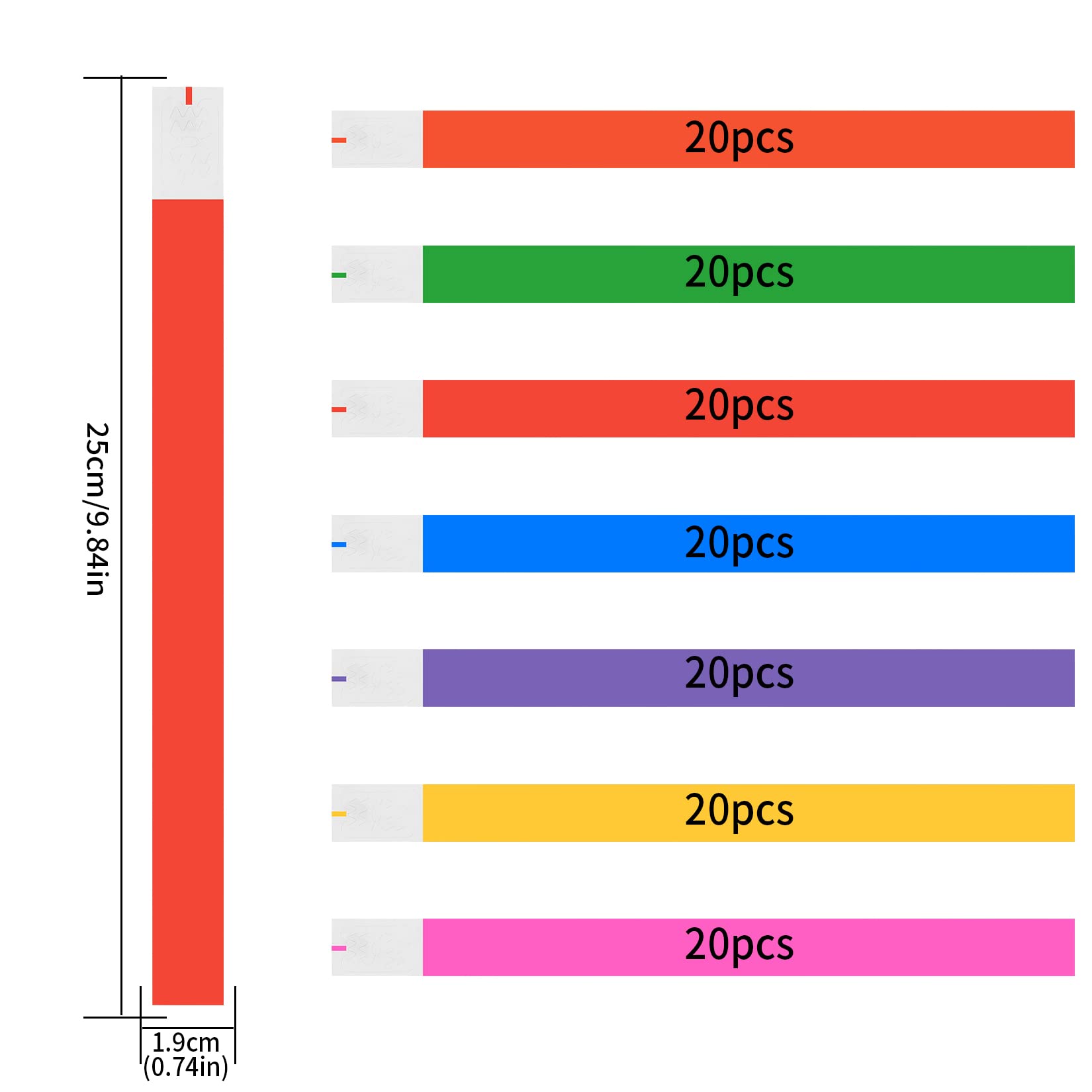 140 Piezas Pulseras Identificativas Impermeables de Papel para Eventos Fiestas