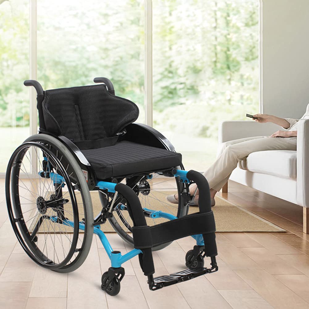 Silla de Ruedas Todo Terreno, Silla de Ruedas de Viaje Plegable con Dispositivo Antivuelco Trasero - Silla de Ruedas Manual Ligera Autopropulpara Deporte Y Ocio/Yellow/Seat Width 36Cm