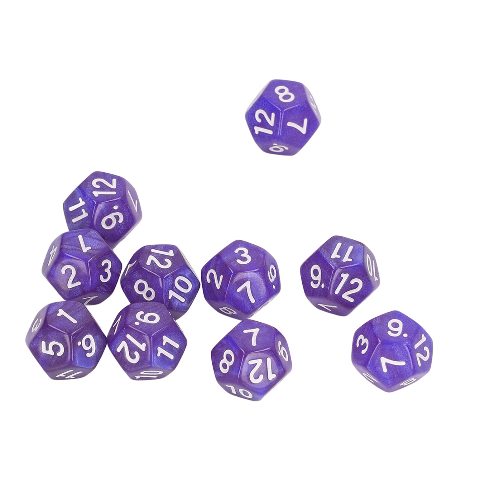 Muiltvoe 40pcs 12 Sided Dice Set D12 Dice 12 Sided Polyhedral Dice with Clear Numbers Prevent Oxidation for Board Games Teaching Math (Red)