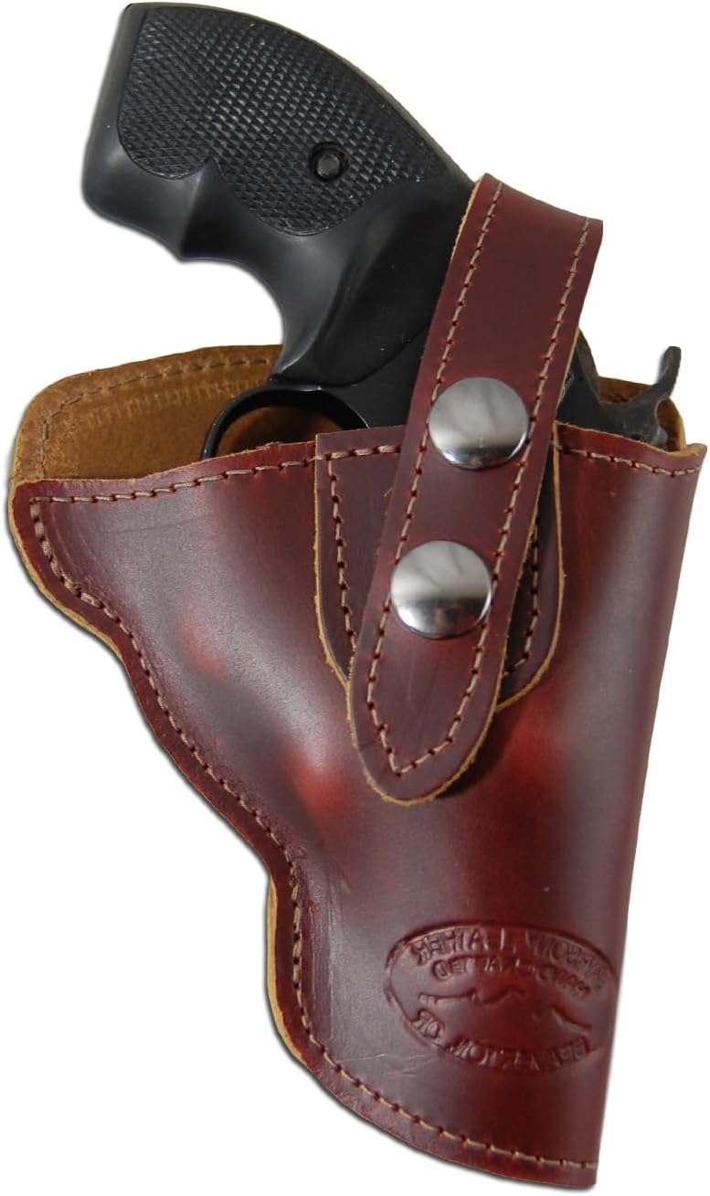 Barsony New Burgundy Leather OWB Holster for Snub Nose 2" 22 38 357 41 Revolvers