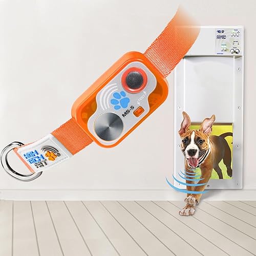 Miniatura 2 de High Tech Pet Brand - Collar automático para puerta de mascotas de alto rendimiento MS-5 Designer Series, incluye batería de clase A, diseño