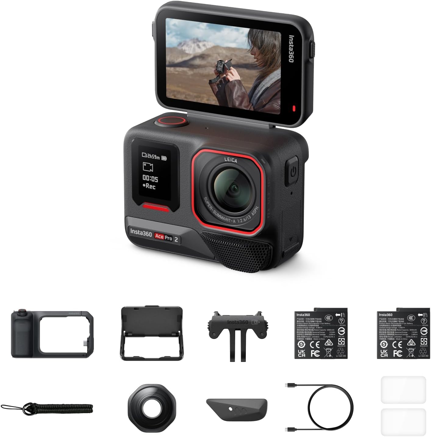 Insta360 Ace Pro 2 Xplorer Creator Bundle, 8K Action-Cam, Leica Objektiv