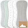 5-Pack Muslin Burp Cloths for Baby Boys and Girls – Super Absorbent Baby Burp Cloth, Viscose Derived from Bamboo Cotton Baby Washcloths, Burp Rags, Large Neutral Burp Clothes for Newborn (Nordic)