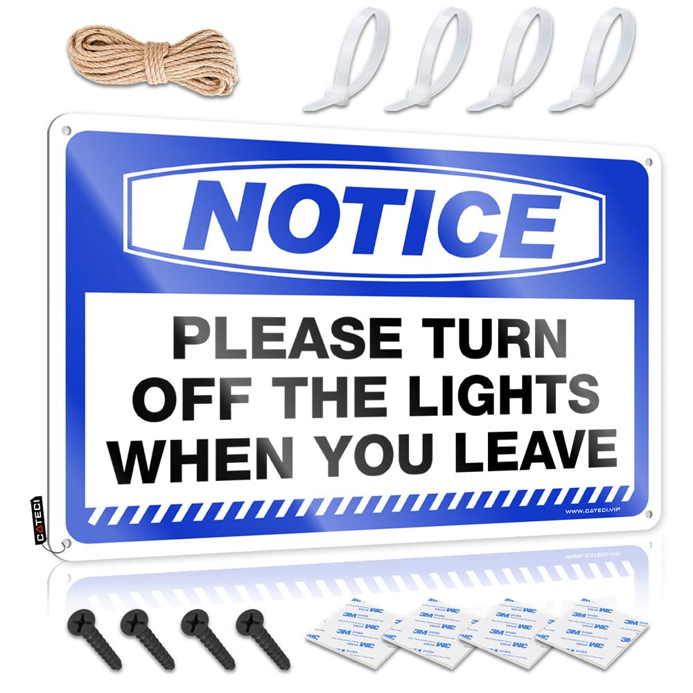 IBWNBBUSN Funny Tin Sign Notice Please Turn Off The Lights When You Leave Tin Sign Metal Signs Decor Beer Bar Metal Sign(30X40CM)