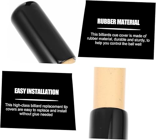 Miniatura 3 de Funda de cuero para taco de billar, punta de taco de billar, puntas de taco de billar, cubierta de goma para taco de billar, cubiertas de piscina de