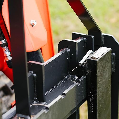 Miniatura 5 de Titan Attachments Bastidor de horquilla para palets serie estándar, cuchillas de horquilla de palet de 36", conexión de enganche rápido para