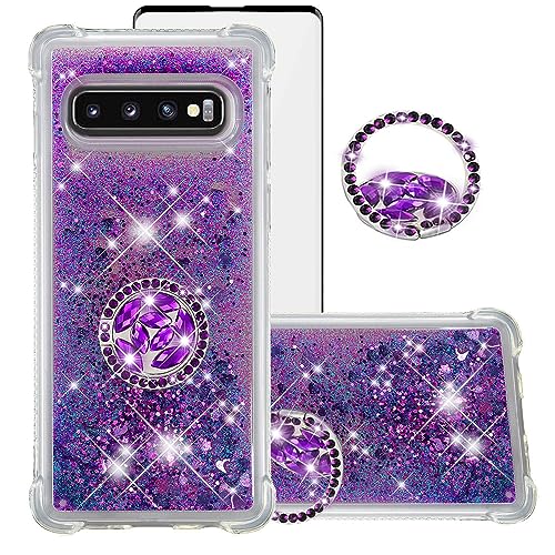 Coque Samsung S10 bling paillettes transparentes silicone souple hybride antichoc