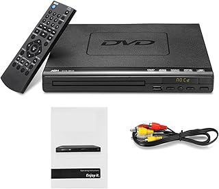 DVD Player 15W DVD Player with Remote Controller USB3.0 USB2.0 Input Home Multimedia Player Digital Display CD DVD Player for TV VCR DVD Combo