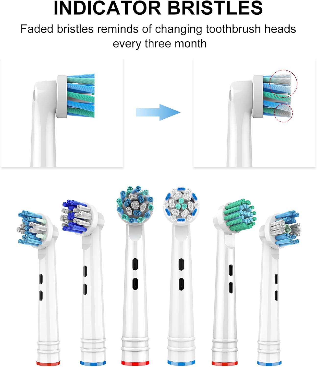 Toothbrush Heads for Oral B, 12 Pack Electric Toothbrush Replacement Heads Dupont Bristles Replacement Toothbrush Heads for Gum Health and Plaque Removal : Health & Household