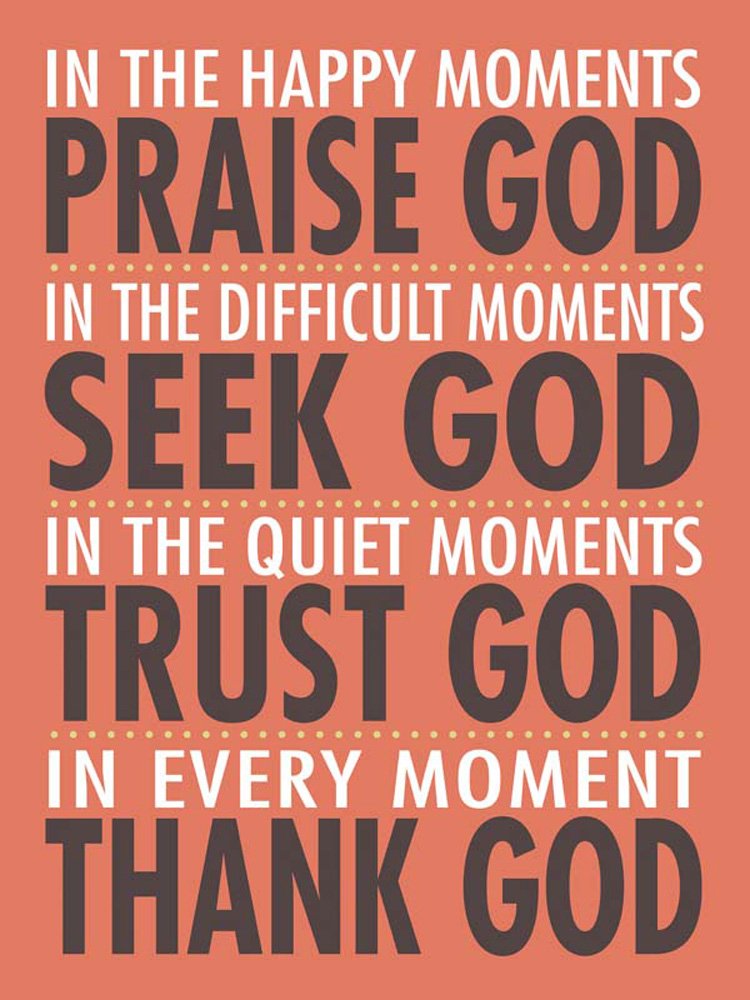 Praise God, One 12x16 Poster Print by Stephanie Marrott