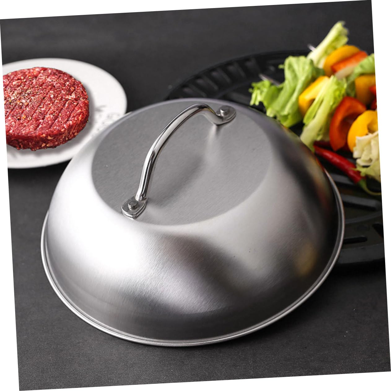 Yardwe 1 Set Hamburger Inossidabile Utensili per Hamburger e Facile per BBQ